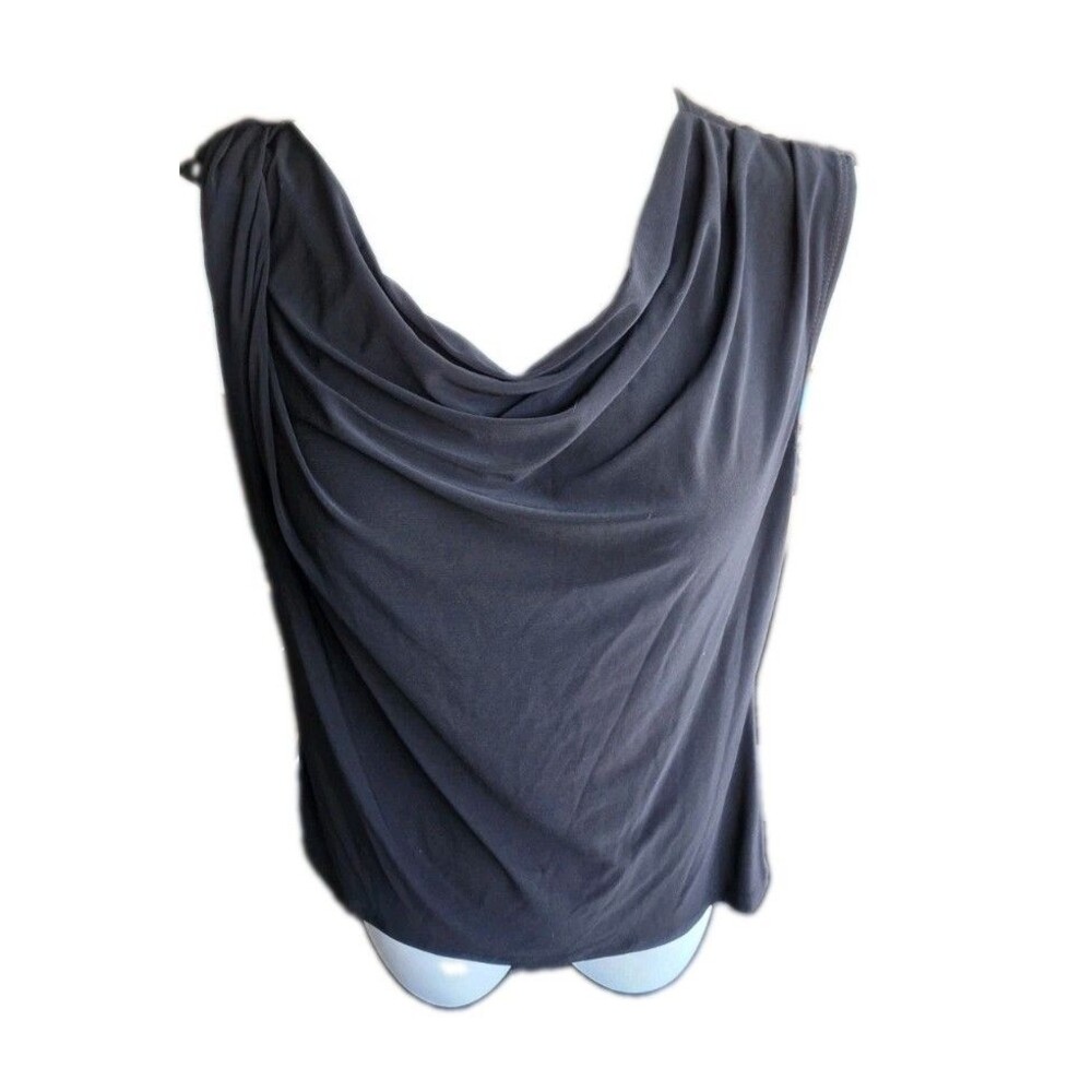 Dress Barn Size Large Women's Sleeveless Shirt Spandex Black - Picture 3 of 7